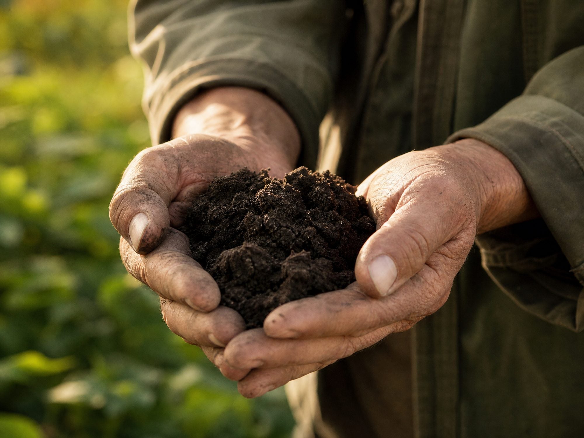 Soil from the farm where CappyRoots is grown